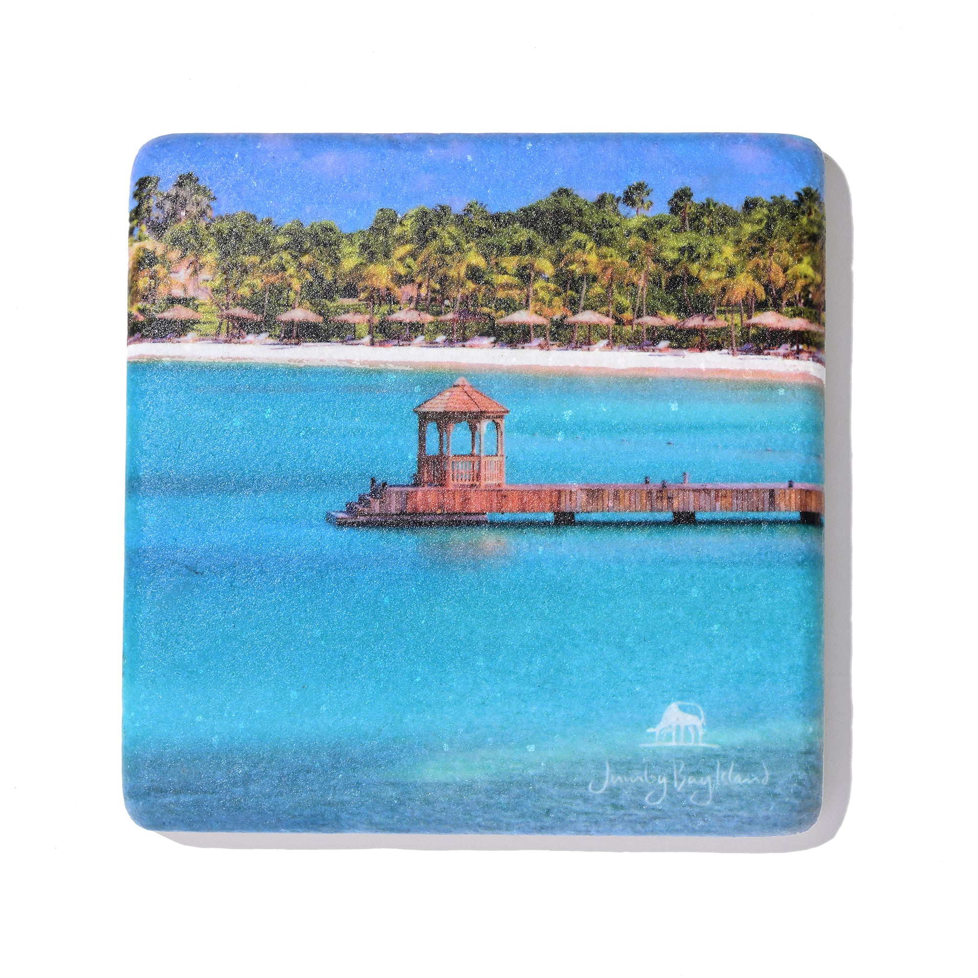 Jumby Bay Marble Coaster