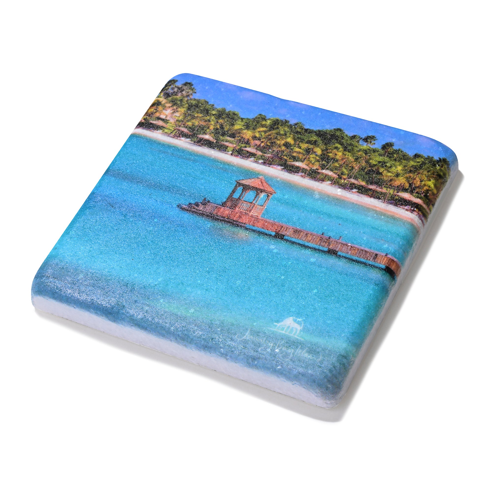 Jumby Bay Marble Coaster