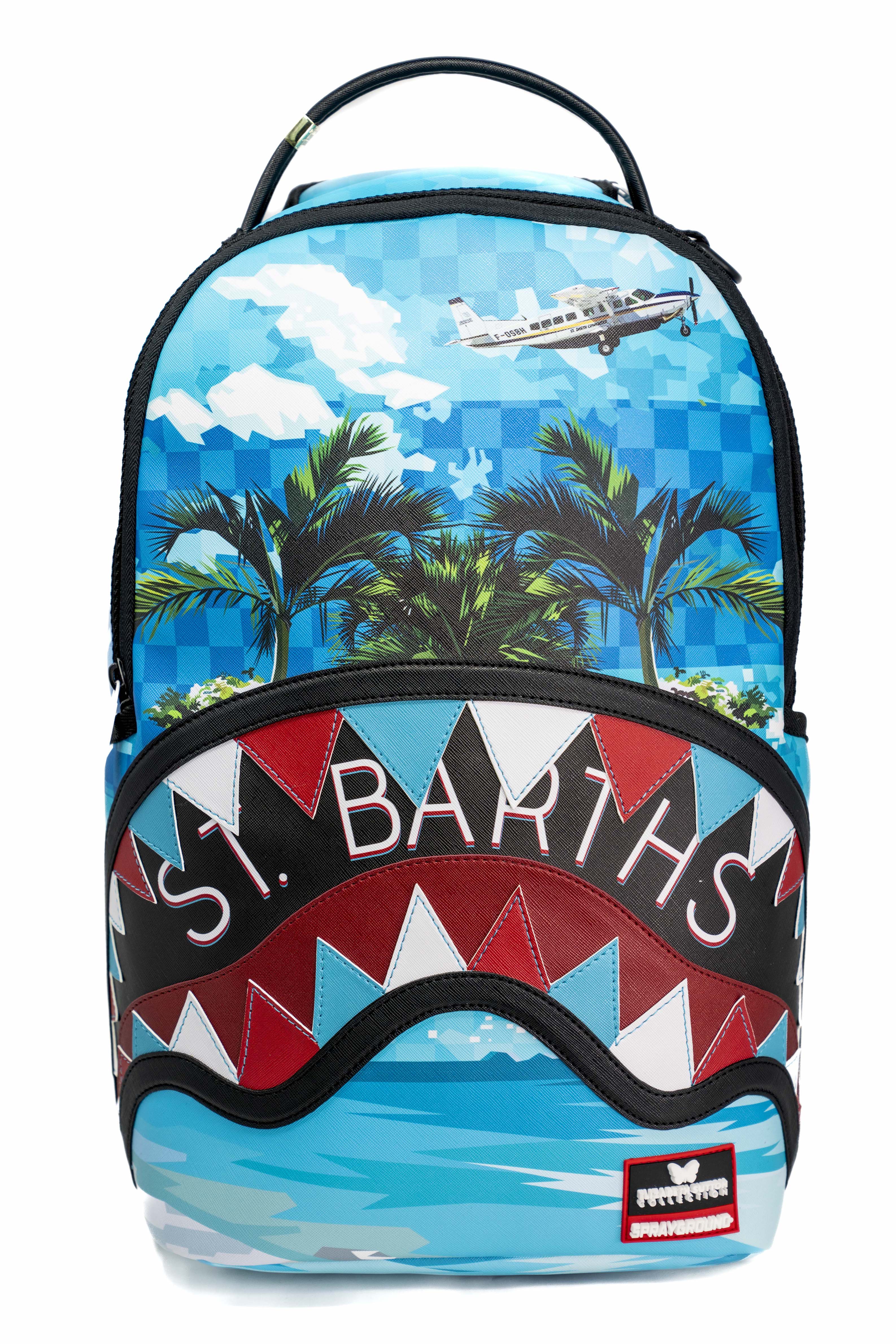 Sprayground checkerboard Shark print Backpack Limited Edition